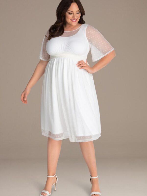 Stars A-Line Plus Size Wedding Dress  19183601