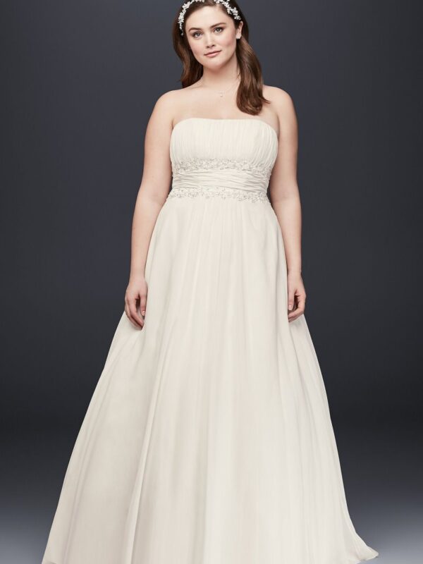 Chiffon Beaded Empire Plus Size Wedding Dress Collection 4XL9NTV9743