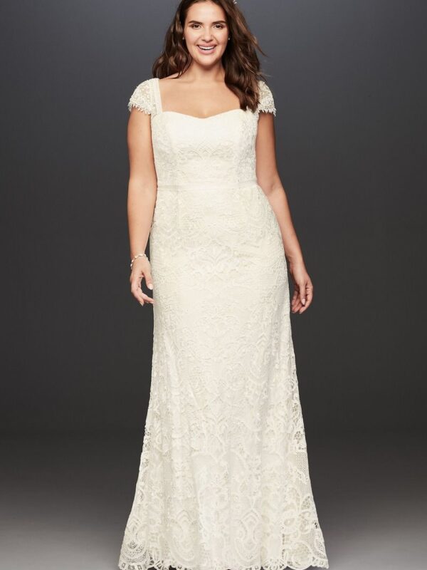 Vintage Lace Plus Size Wedding Dress  8MS251122