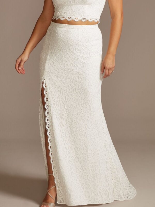 Lace Plus Size Wedding Separates Skirt with Slit 9DS150828