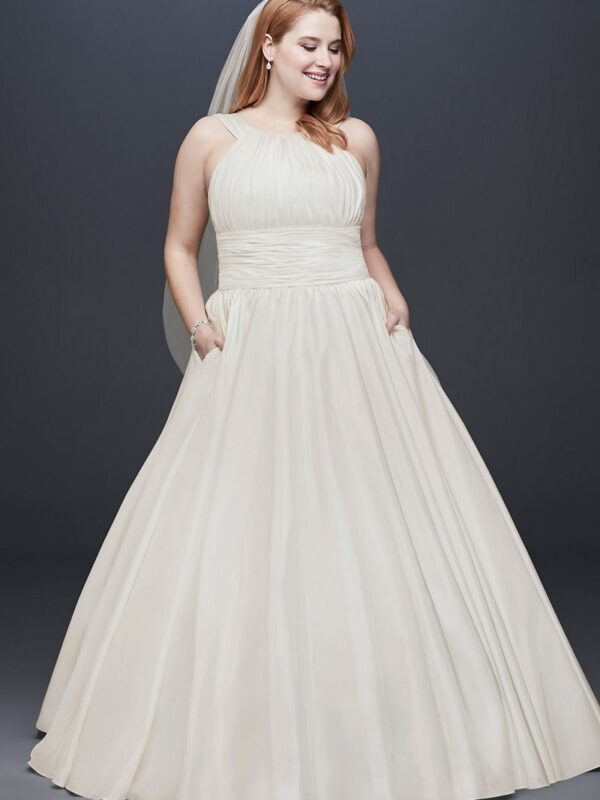 Taffeta Plus Size Ball Gown Wedding Dress Collection 9OP1279