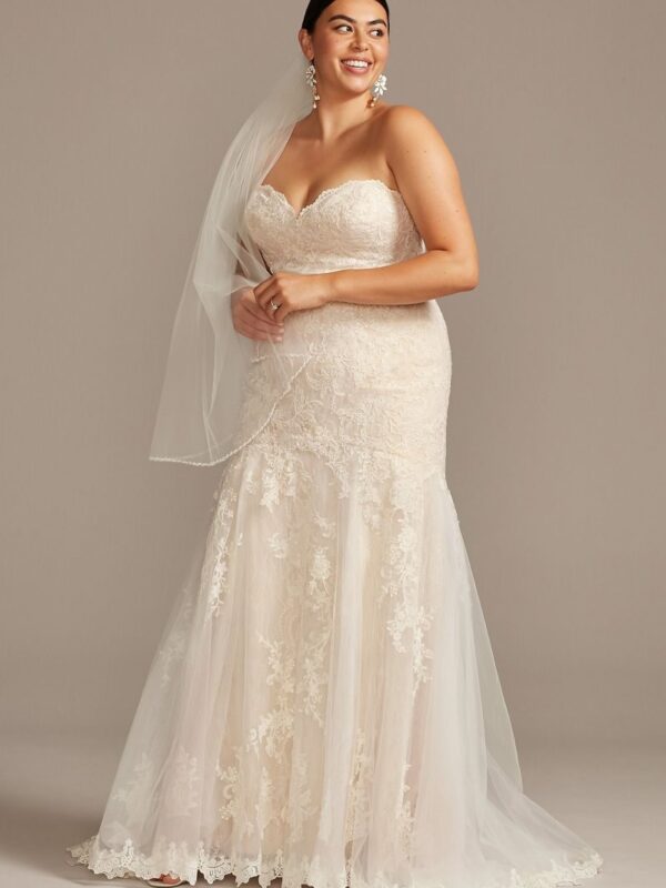 Layered Lace Plus Size Mermaid Wedding Dress Collection 9WG3988