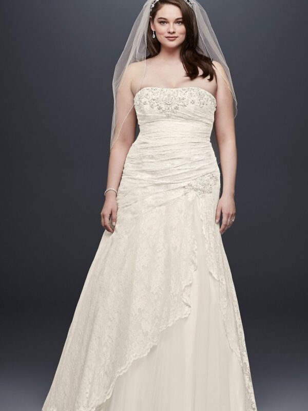 Lace A-line Side Split Plus Size Wedding Dress Collection 9YP3344