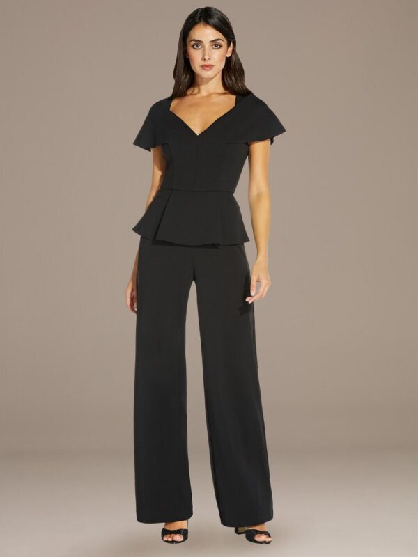 Short Sleeve Jumpsuit with Peplum Detail AP1E207889