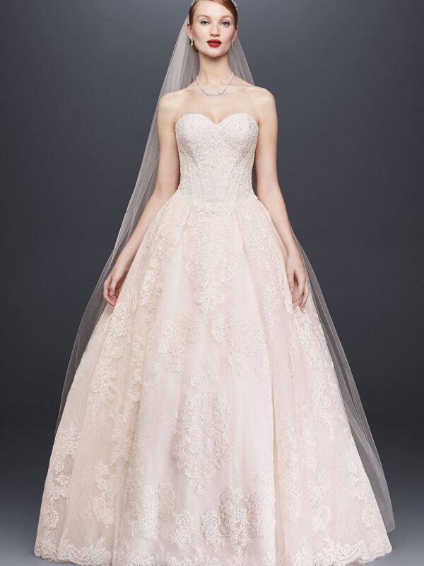 Wedding Ball Gown with Lace Appliques  CWG749