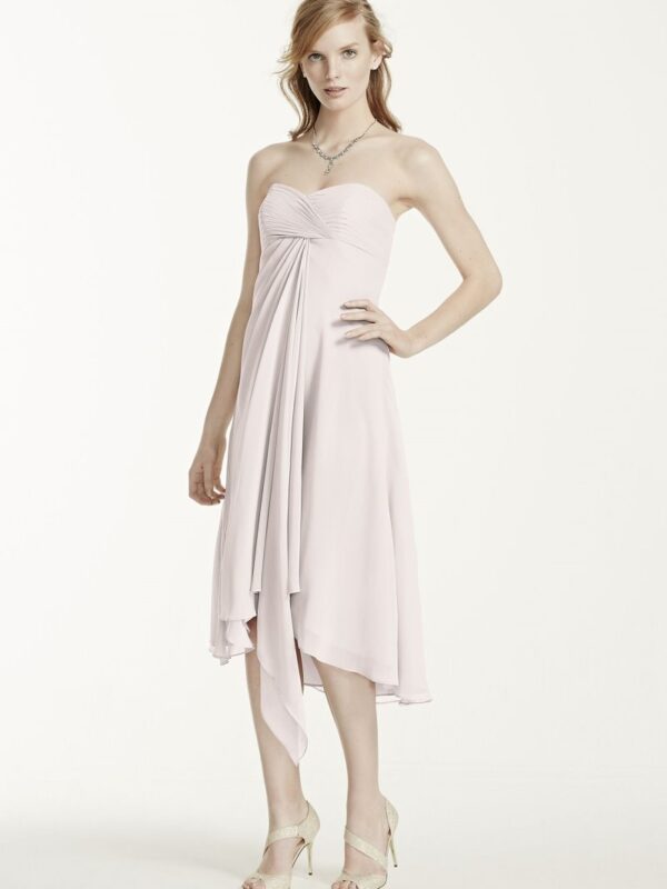 Strapless Chiffon Short Dress F12284