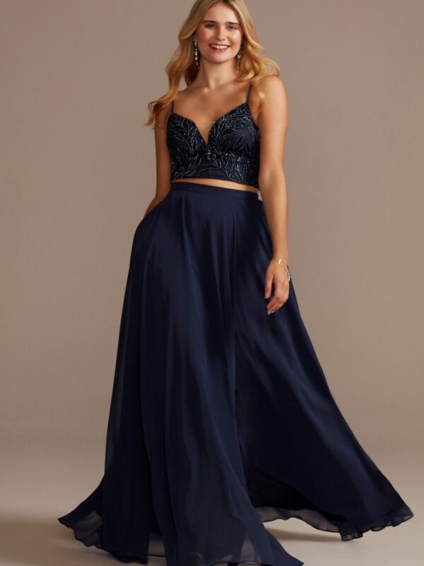 Bridesmaid Separates Beaded Spaghetti Strap Top F20415