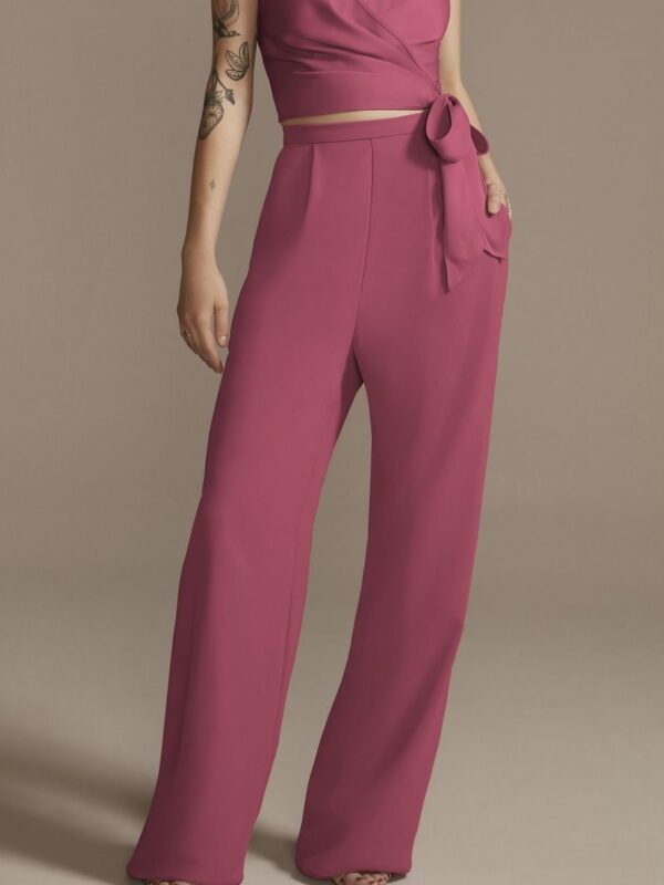 Bridesmaid Separates Chiffon Wide-Leg Pants F20433