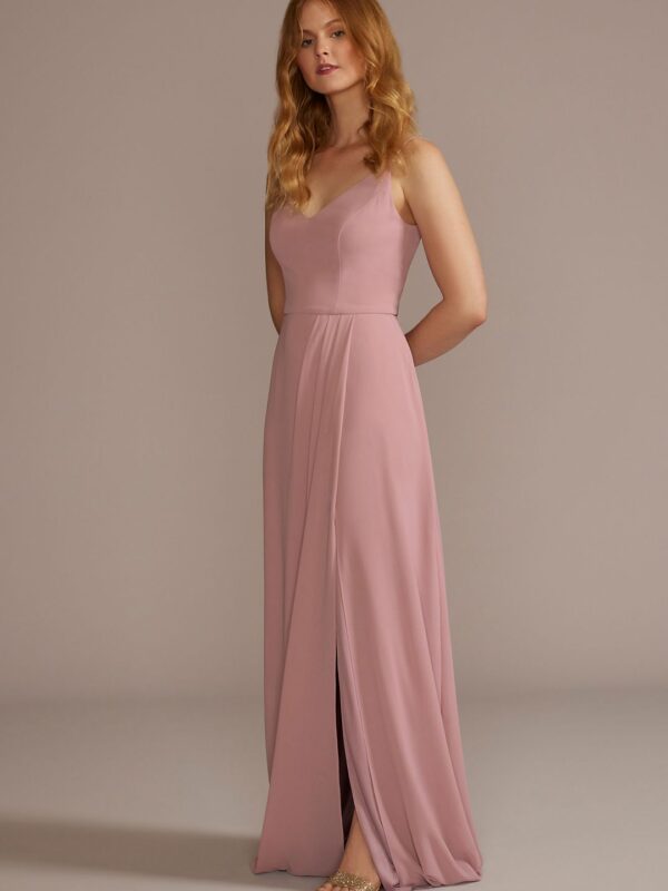 Chiffon Spaghetti Strap Bridesmaid Dress F20497