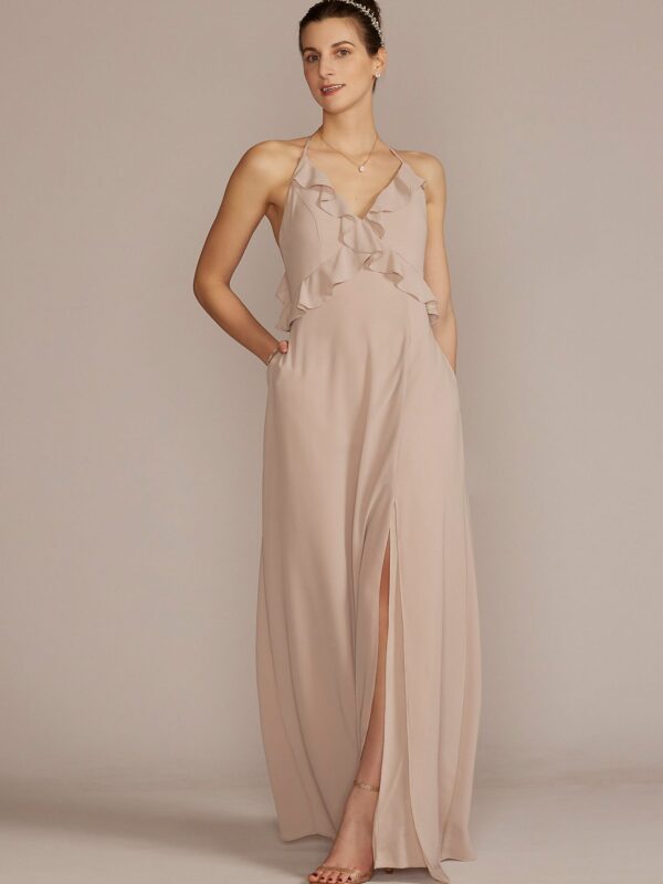 Chiffon Ruffle Empire Waist Bridesmaid Dress F20557