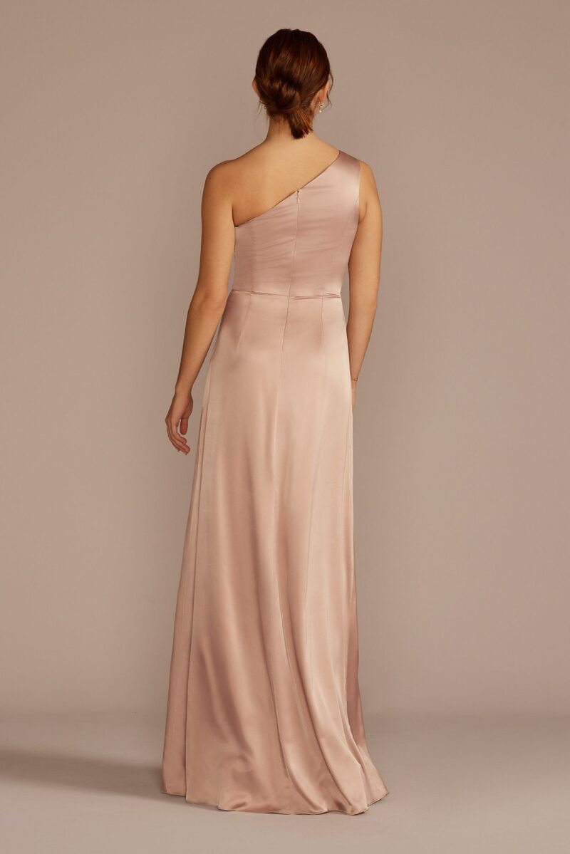 Stretch Charmeuse One-Shoulder Bridesmaid Dress F20683