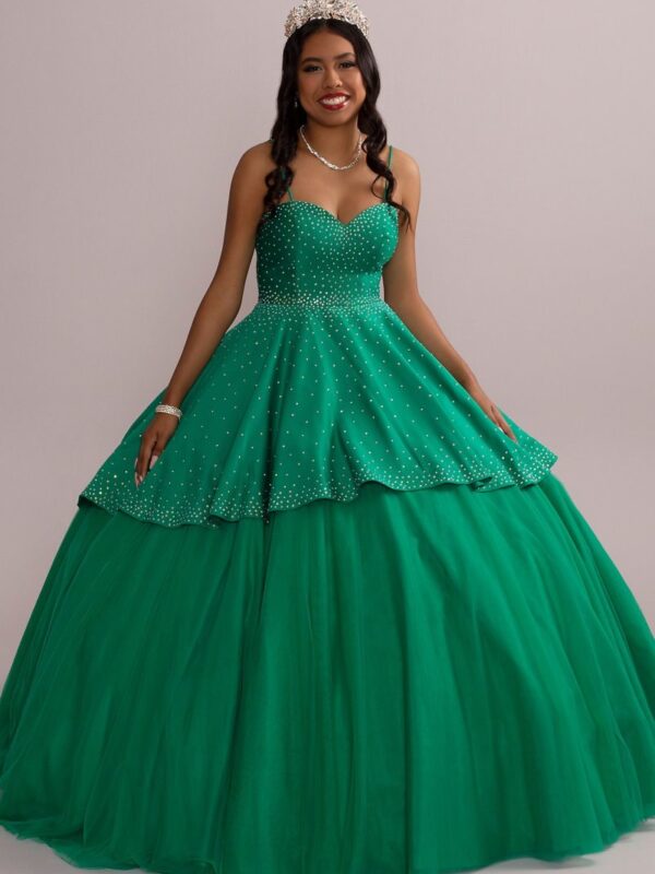 Embellished Quince Gown with Detachable Skirt Fifteen Roses FR2110