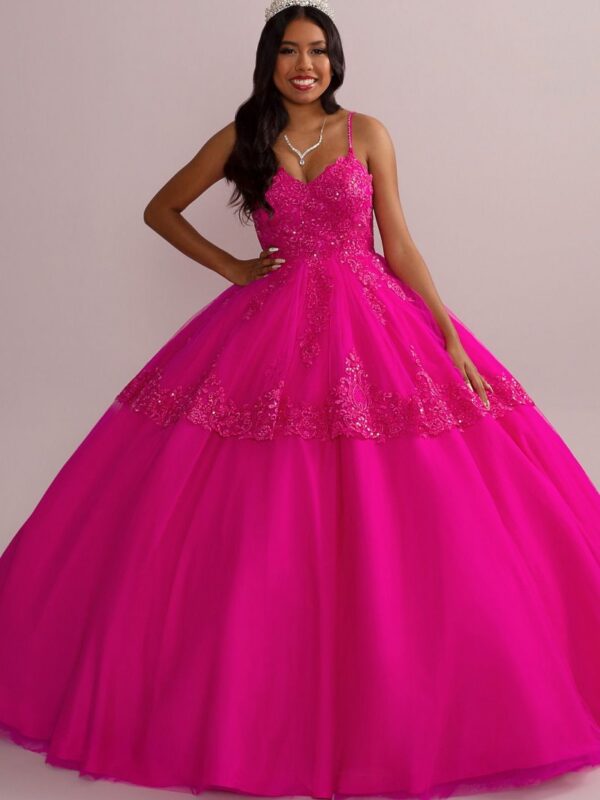 Corded Lace Quince Ball Gown with Bolero Fifteen Roses FR2112