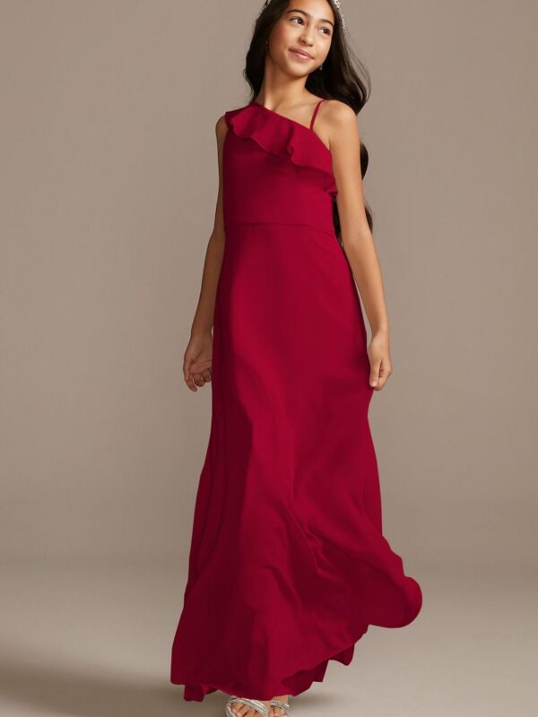 One Shoulder Chiffon Junior Bridesmaid Dress JB9897