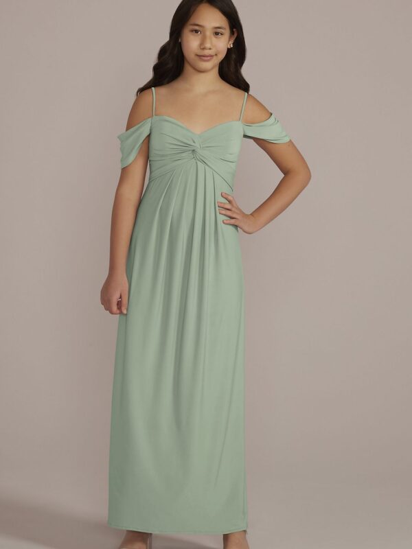 Jersey Twist Knot Junior Bridesmaid Dress JB9947