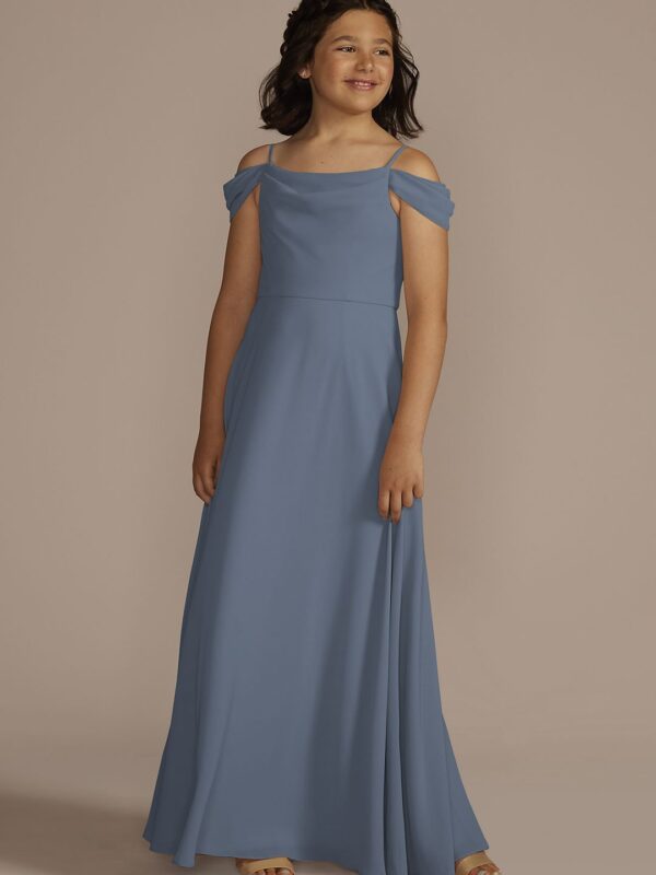 Chiffon Swag Sleeve Junior Bridesmaid Dress JB9959