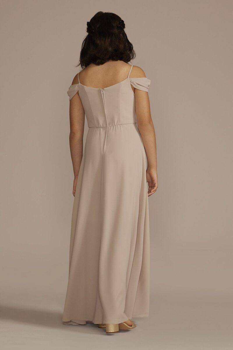 Chiffon Swag Sleeve Junior Bridesmaid Dress JB9959