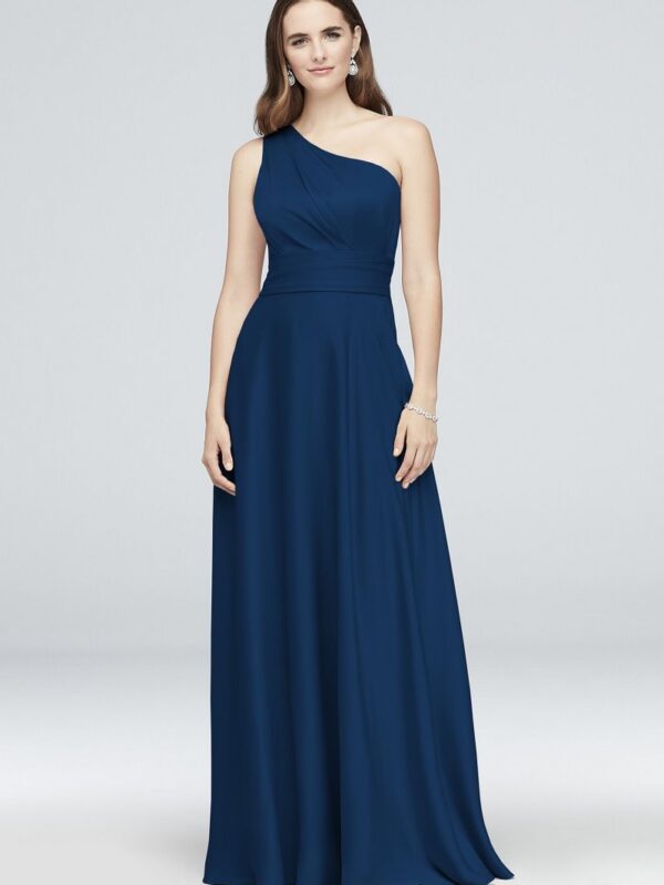 Satin Crepe One-Shoulder Bridesmaid Dress  OC290063