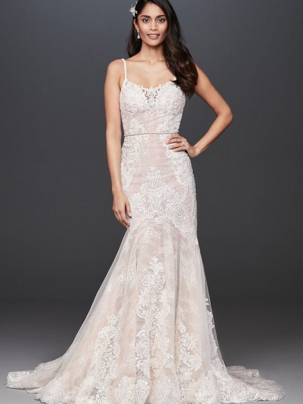 Lace Mermaid Wedding Dress with Moonstone Detail SWG824