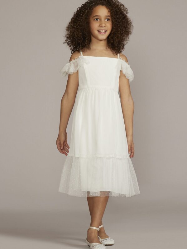 Crinkle Chiffon Boho Flower Girl Dress WG1464