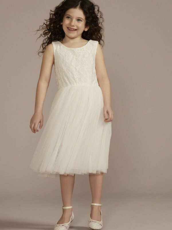 Lace Bodice Tank Flower Girl Dress WG1479