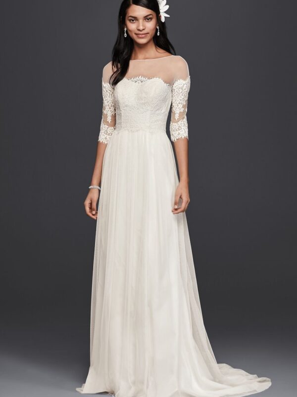 Wedding Dress with Lace Sleeves  WG3817