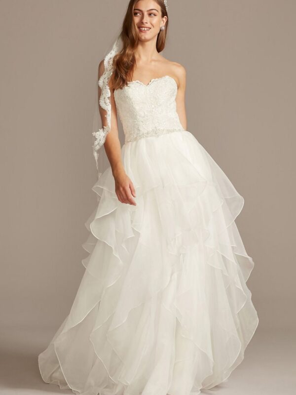 Lace and Organza Wedding Ball Gown with Beading Collection WG3830