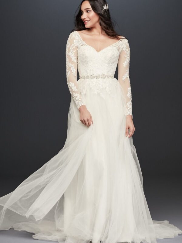 Long Sleeve Wedding Dress With Low Back Collection WG3831