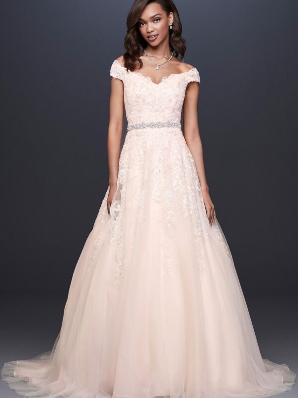 Off-the-Shoulder Applique Ball Gown Wedding Dress Collection WG3940